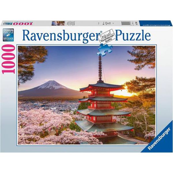 Puzzle da 1000 Pezzi - Ciliegi in fiore e Monte Fuji