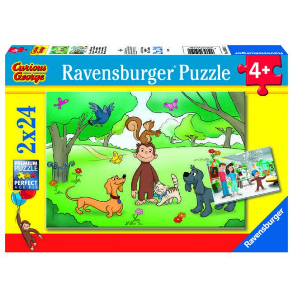 2 24 Piece Puzzles - Curious Like George