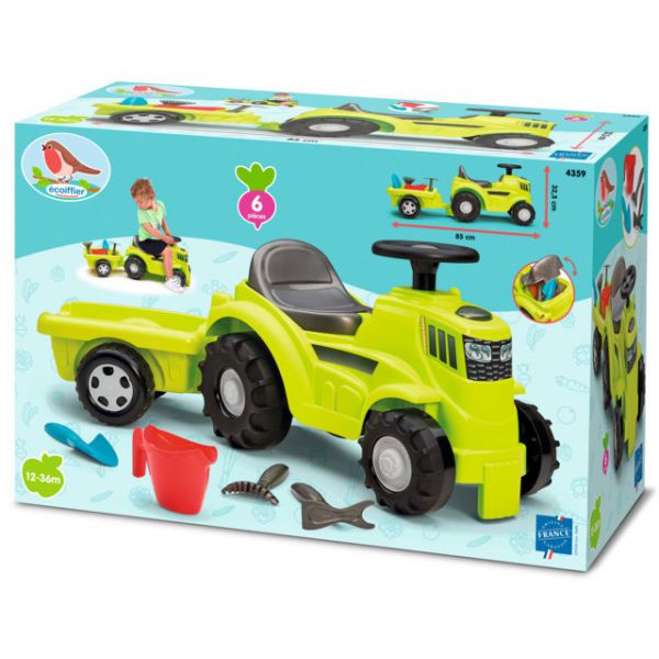 Garden&amp;Season Ride-on Tractor with Trailer and accessories 85 cm